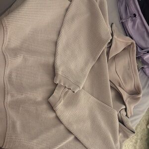 Ribbed Beige Sweater